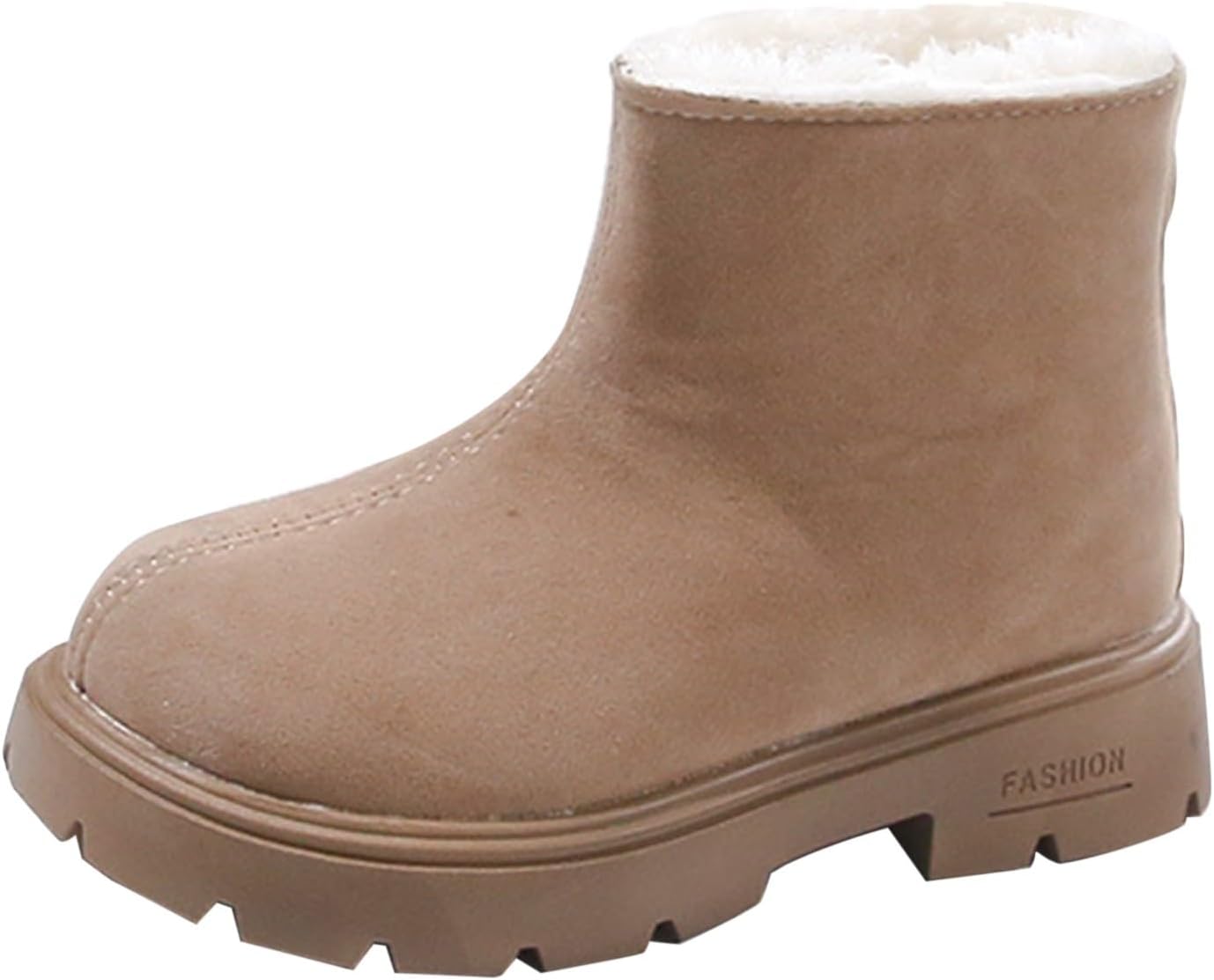 

Детские зимние сапоги для девочек с утеплителем из искусственного меха, теплые снежные ботинки с флисовой подкладкой, водонепроницаемые, уютные плюшевые ботинки на зиму, с нескользящей подошвой Generic, Khaki-3