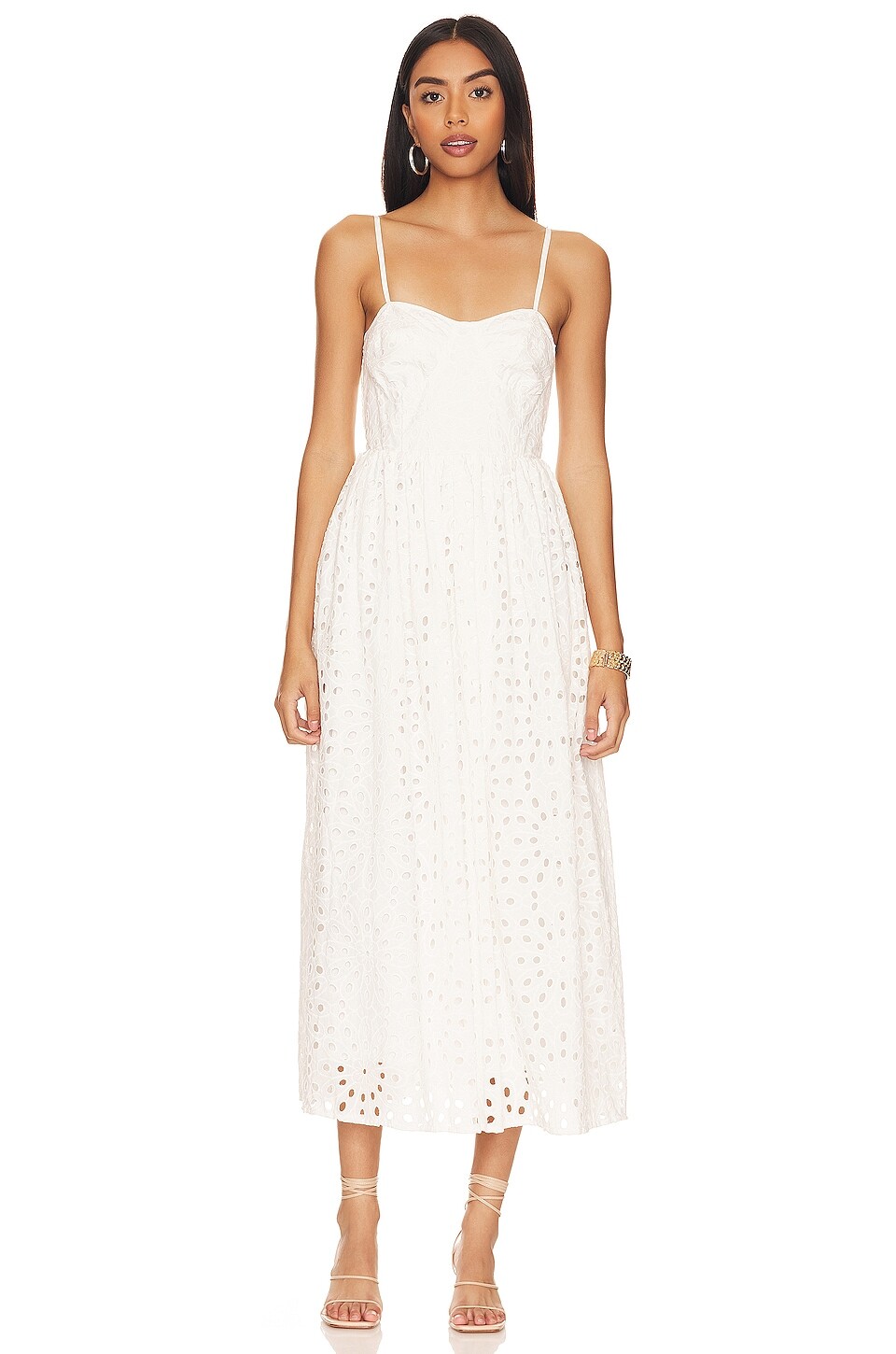 

Платье Karina Grimaldi Kaur Eyelet, белый