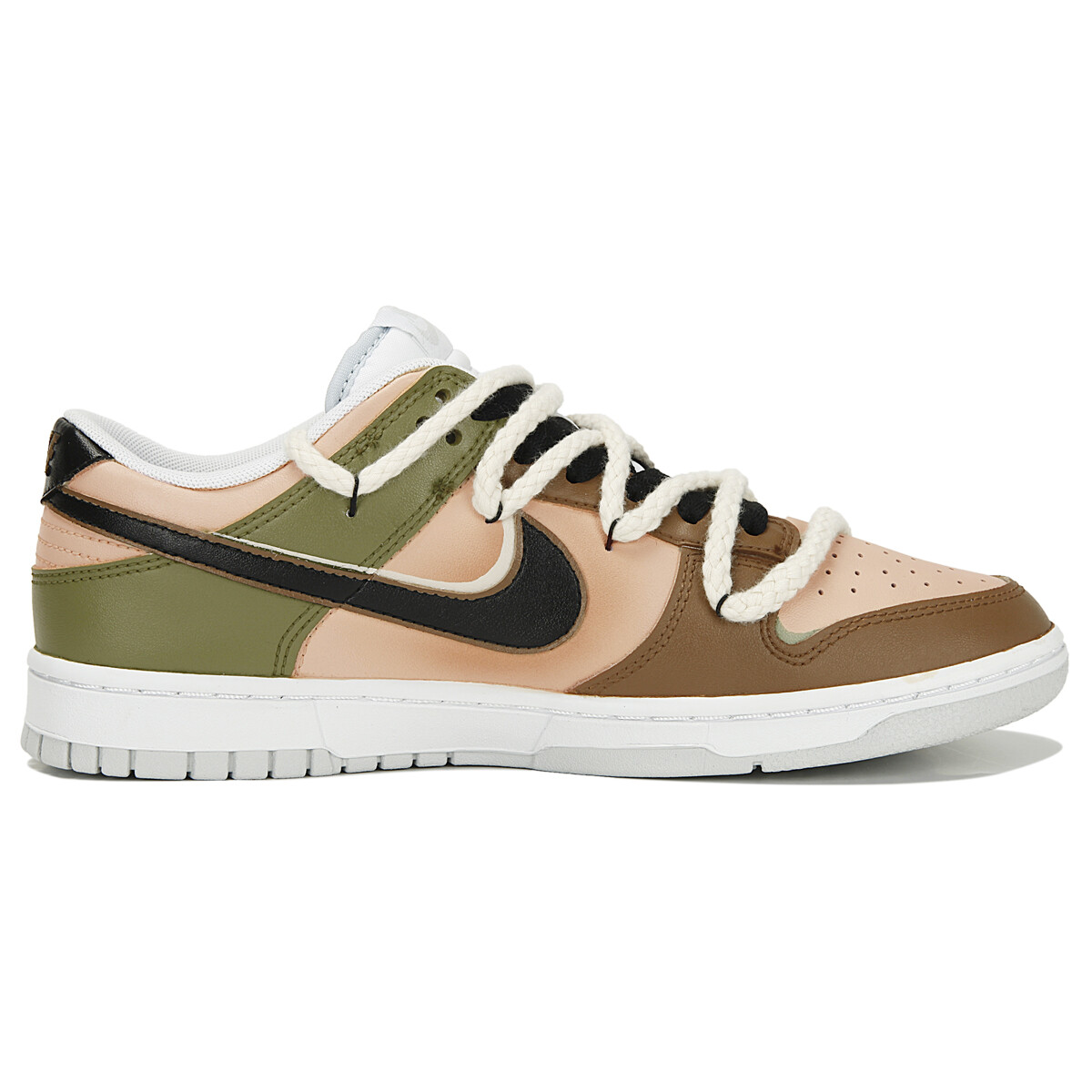 

Кроссовки Nike Dunk Skateboarding Shoes Men Low-top Green/Brown, зеленый/коричневый/бежевый
