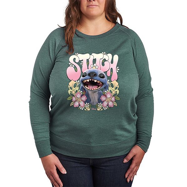 

Футболка Lilo & Stitch Plus Size с длинным рукавом и принтом Stitch Disney, Heather Juniper