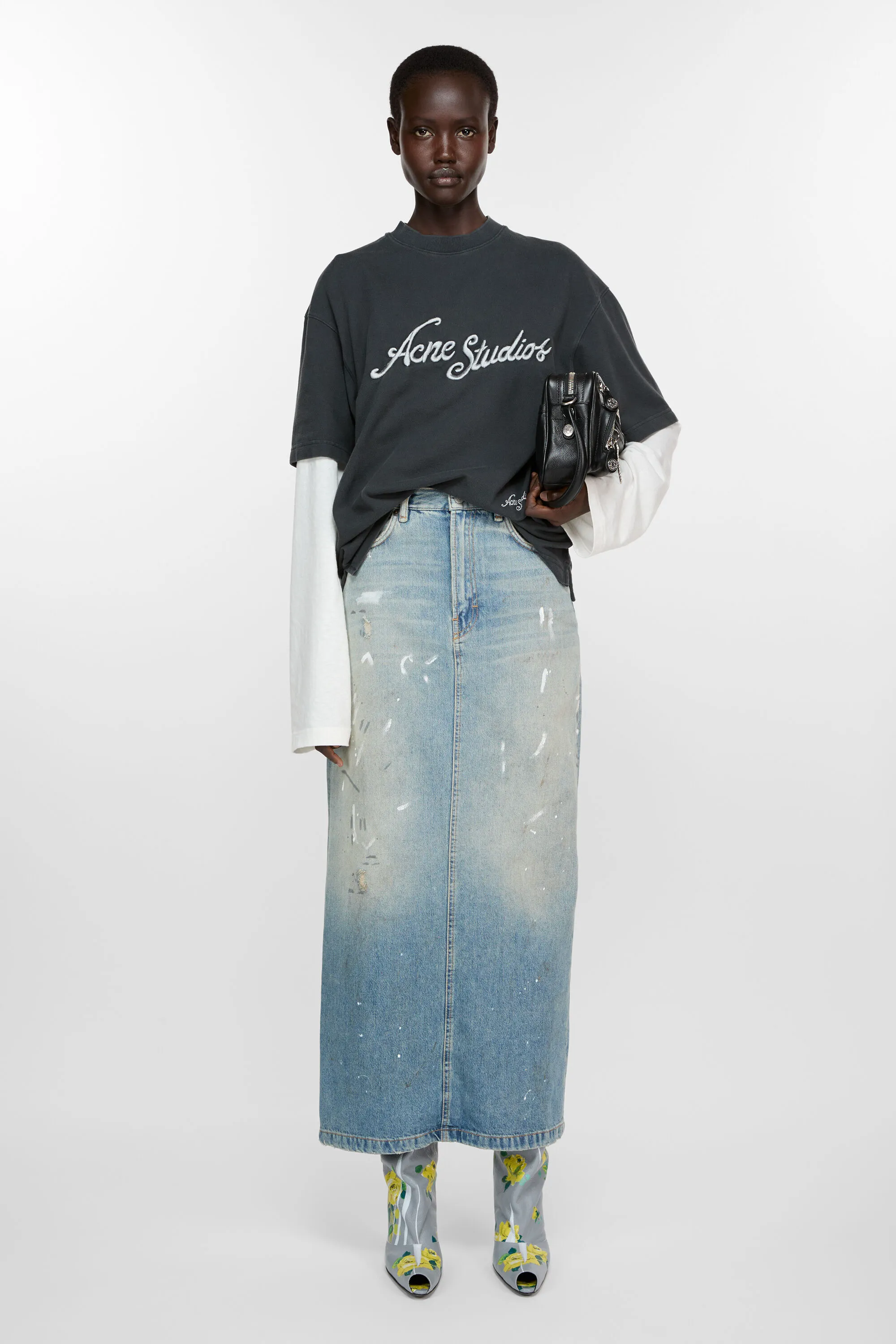 

Джинсовая юбка Acne Studios, голубой