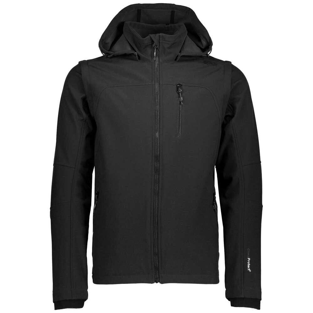 

Спортивная куртка CMP Snaps Hood With Detechable Sleeves 3A74427N softshell, черный