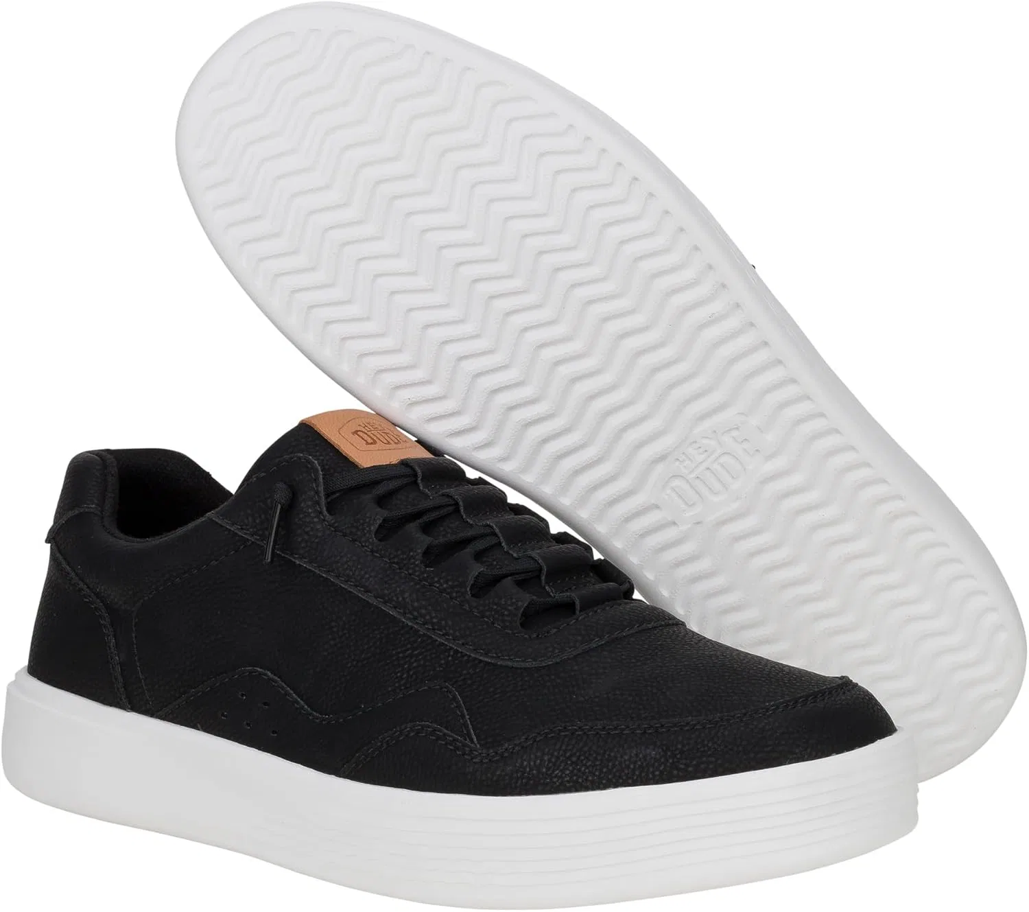 HEYDUDE Hudson Classic, мужская обувь, мужские повседневные туфли, удобные и легкие, Black — фото 3