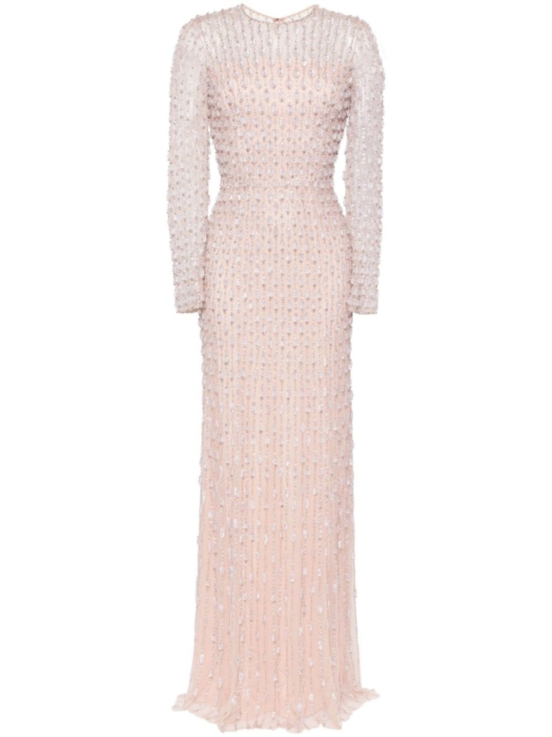 

Jenny Packham вечернее платье Nova с кристаллами, нейтральный цвет