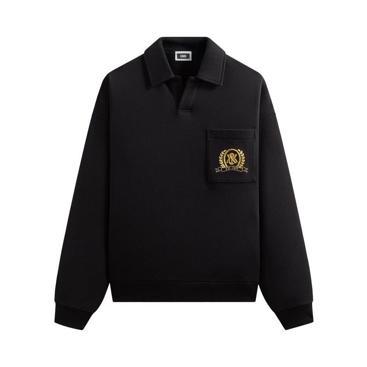 

Топ Kith & Kin Crest Gilded Crest Collared Rugby, Black