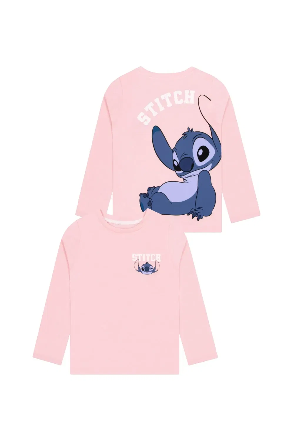Футболка с длинным рукавом Lilo & Stitch Disney, розовый