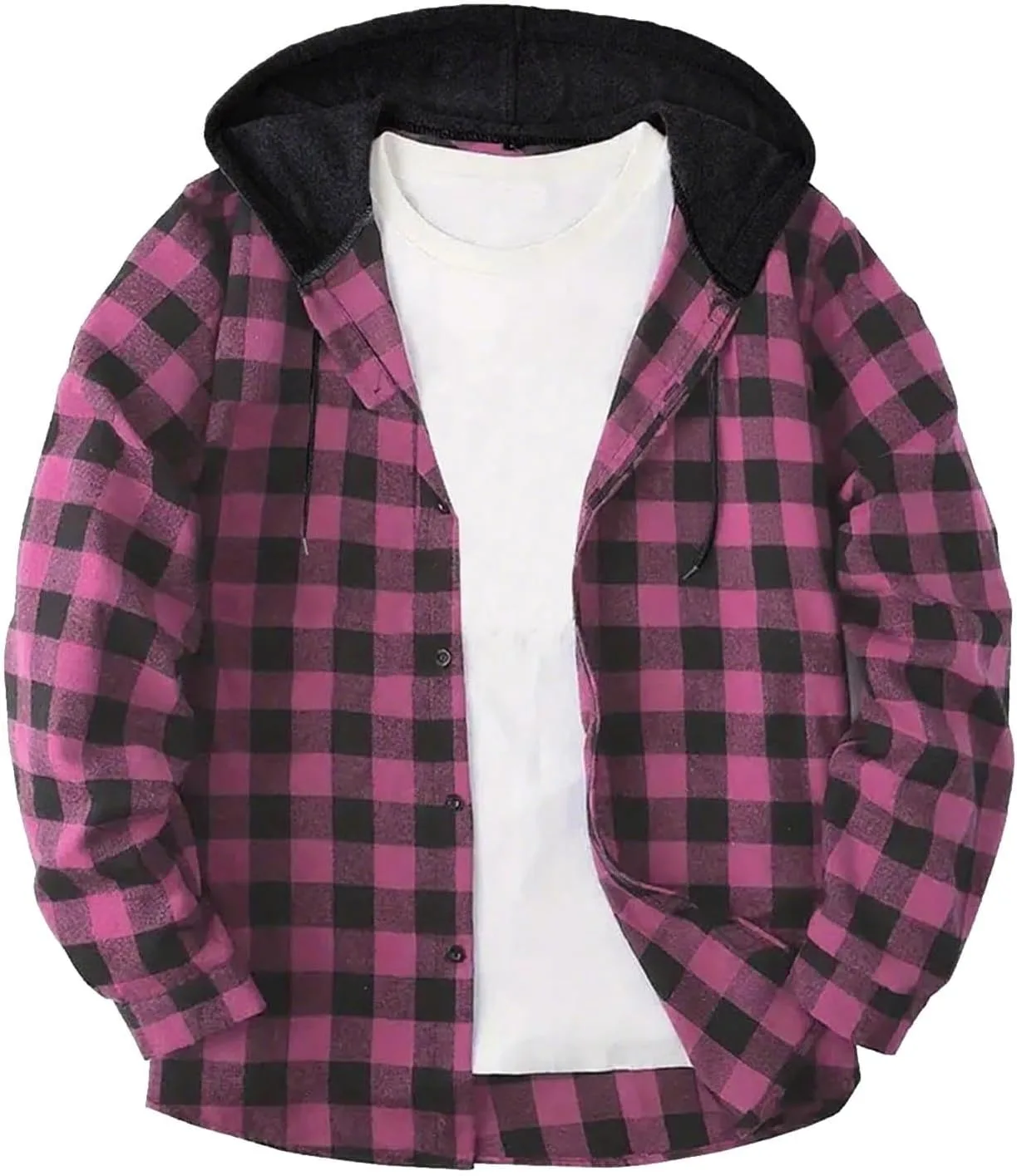 

Мужская фланелевая толстовка с капюшоном и карманом