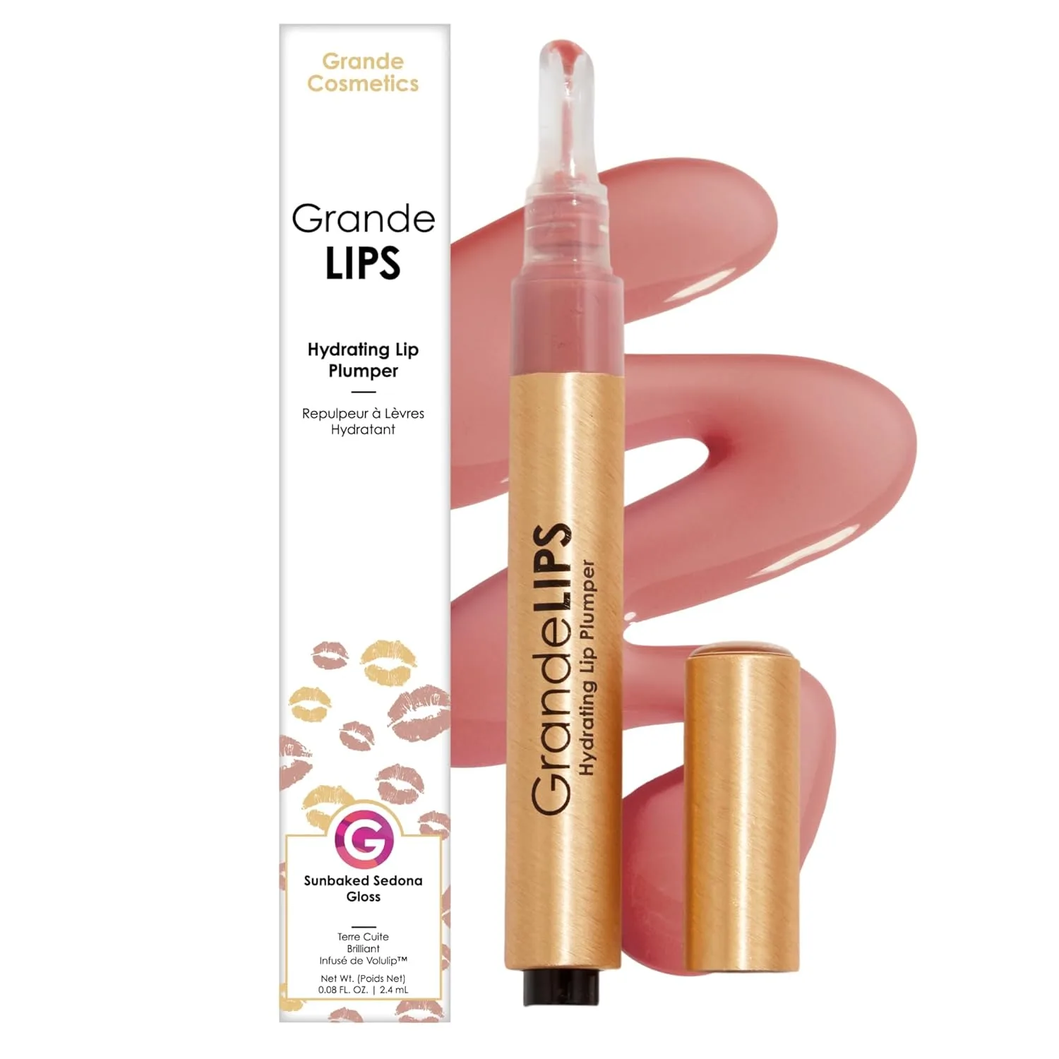 Увлажняющий бальзам для губ GrandeLIPS от Grande Cosmetics - для более полных и увлажненных губ., Sunbaked Sedona