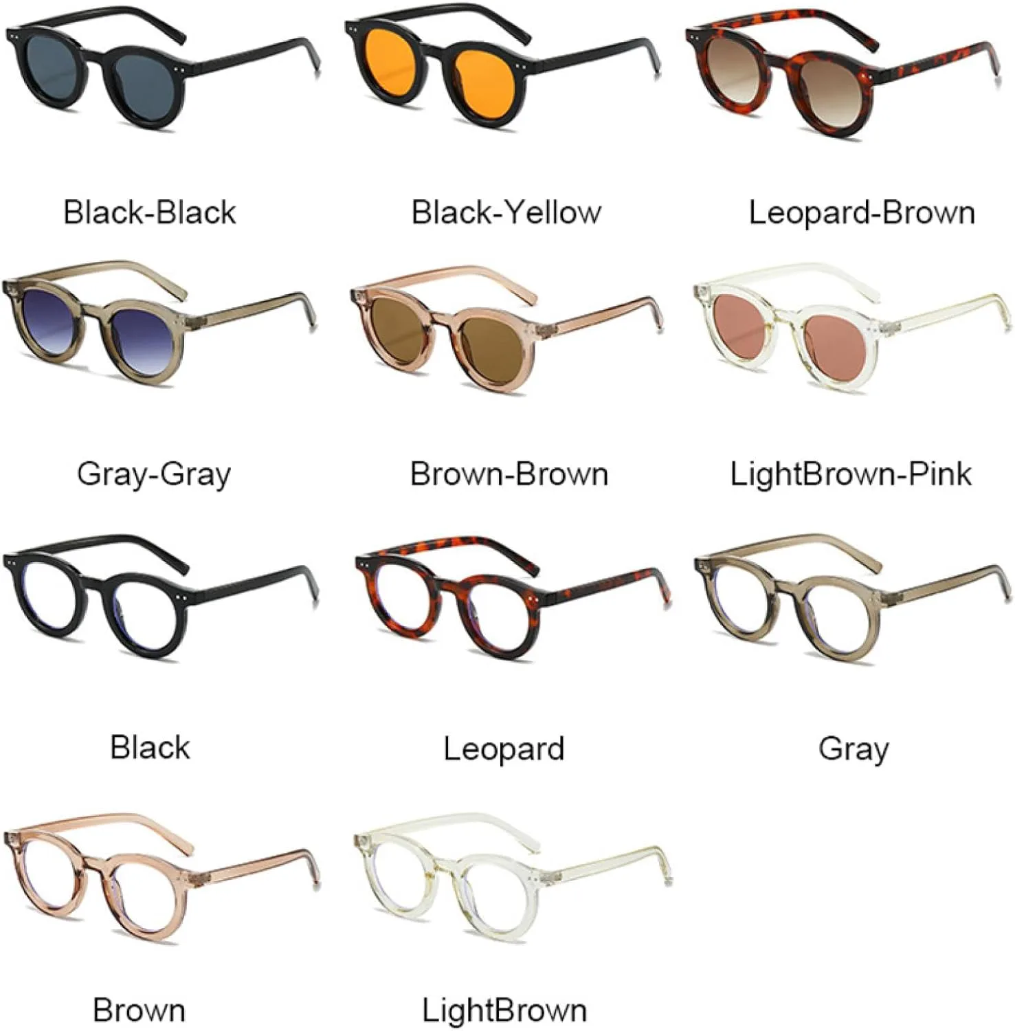 

Солнцезащитные очки с защитой от УФ-излучения UV400 | Круглые, черные | Для женщин и мужчин | Для занятий спортом на открытом воздухе и вождения DSVIGF, Lightbrown