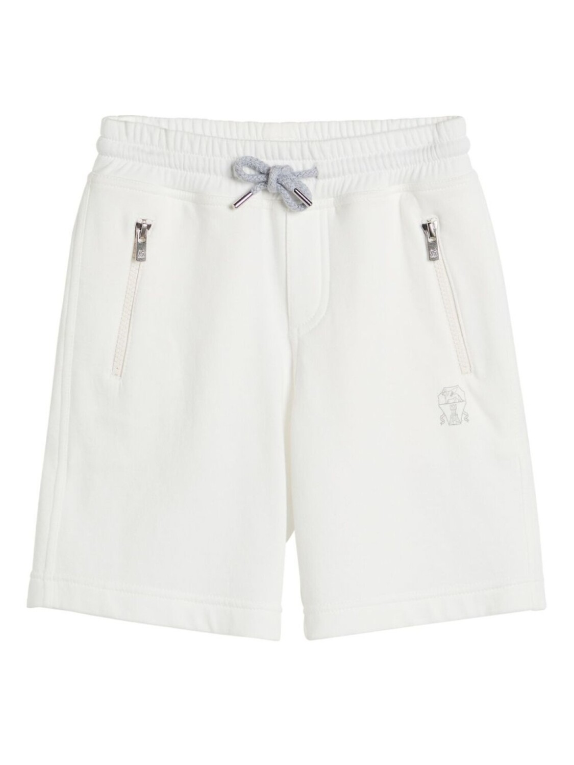 

Brunello Cucinelli Kids шорты-бермуды с логотипом, белый
