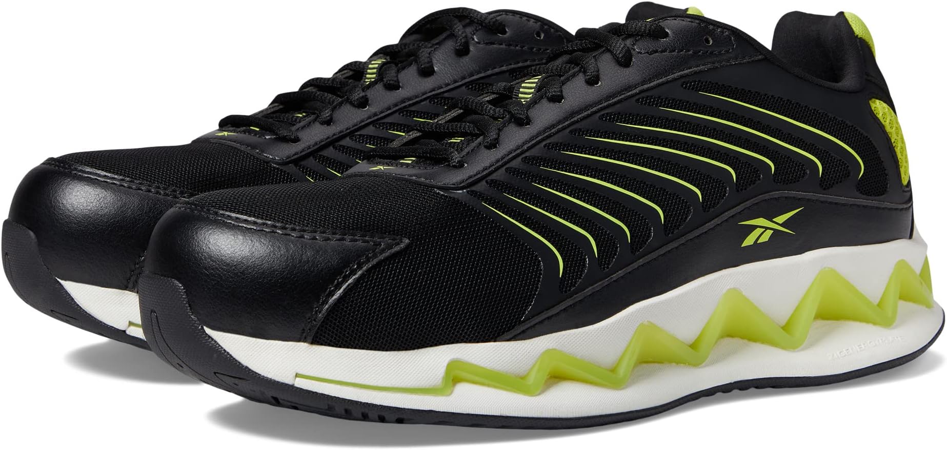 

Кроссовки Reebok Work Zig Elusion Heritage Work EH Comp Toe, цвет Black/Lime Green
