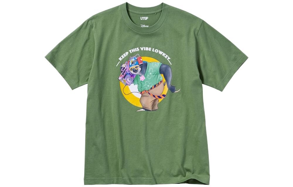 

Футболка X Disney Co-branded SS23, унисекс, зеленая Uniqlo, зеленый