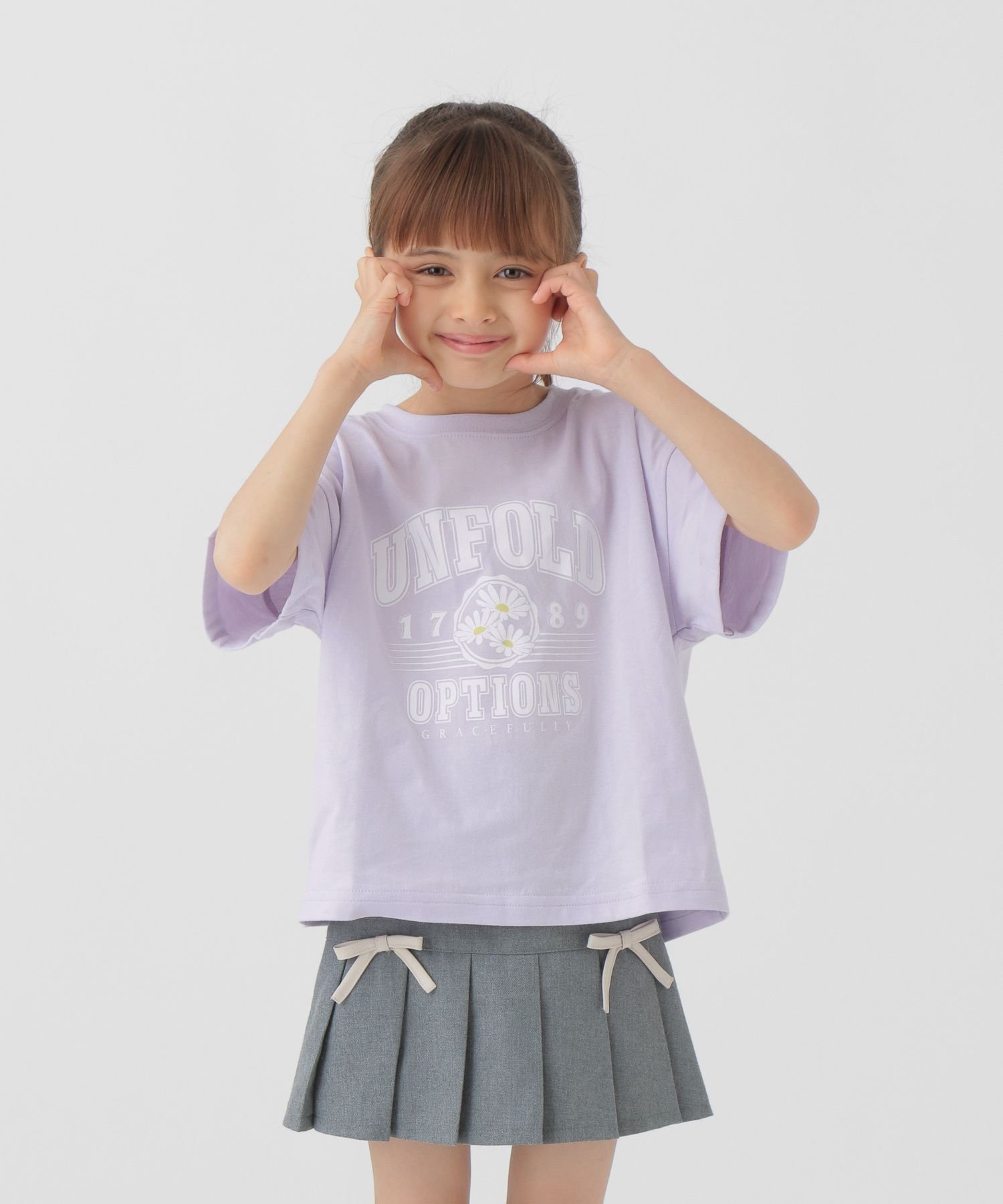 Hebiro TEEGIRL Футболка с коротким рукавом / 100-120 см / 288526 GLOBAL WORK, Purple (College) 91