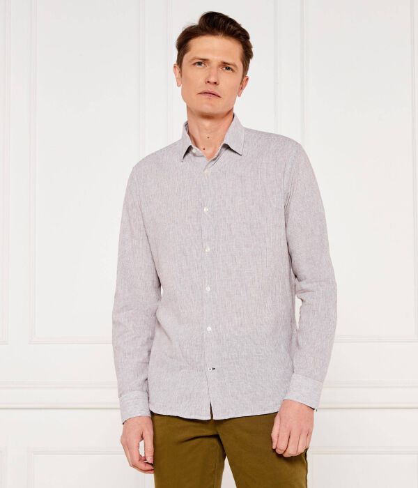 

Льняная рубашка пит-в Slim fit Joop!, коричневый