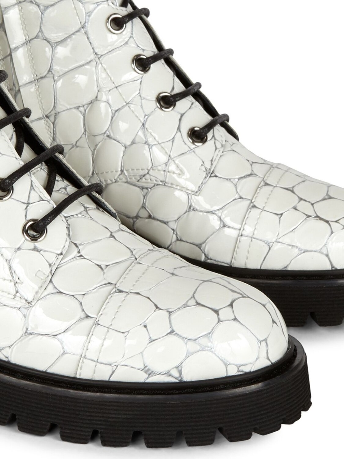 Giuseppe Zanotti ботинки Thora на шнуровке, белый — фото 4