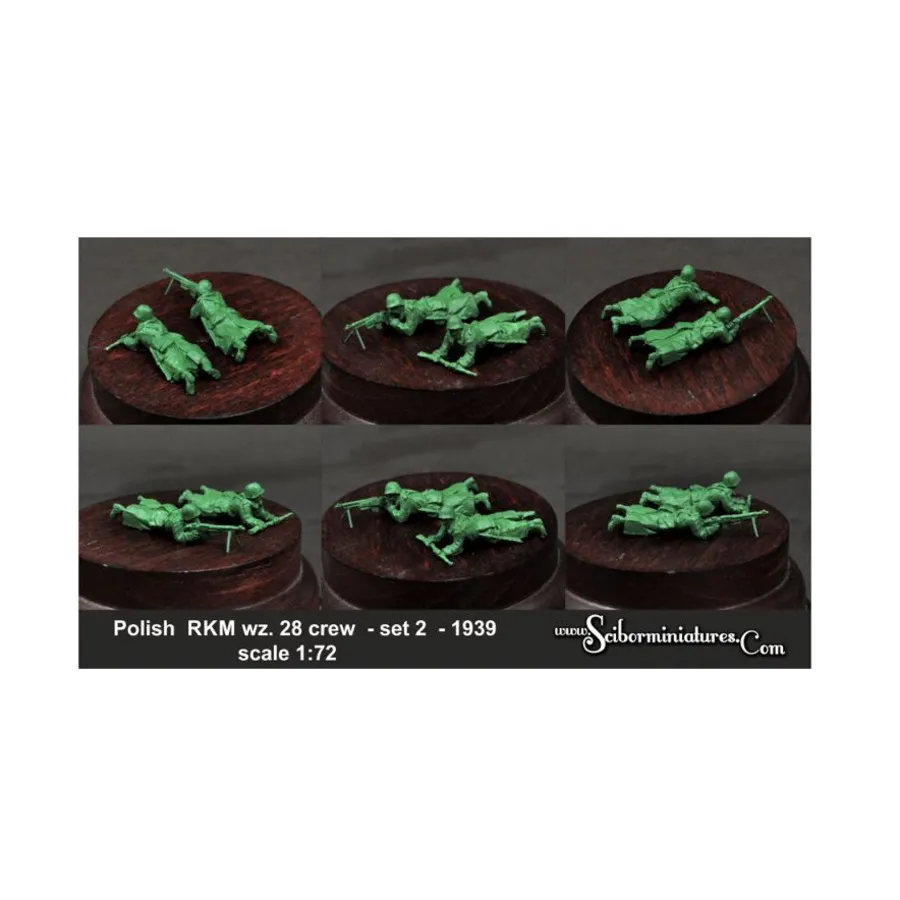 

Польский RKM Wz. 28 комплект экипажа № 2 — 1939 г., Historical Miniatures - Polish (1:72) (Scibor Monstrous Miniatures)