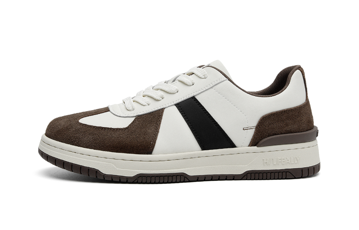 

Низкие мужские туфли для скейтбординга HLA, White Brown
