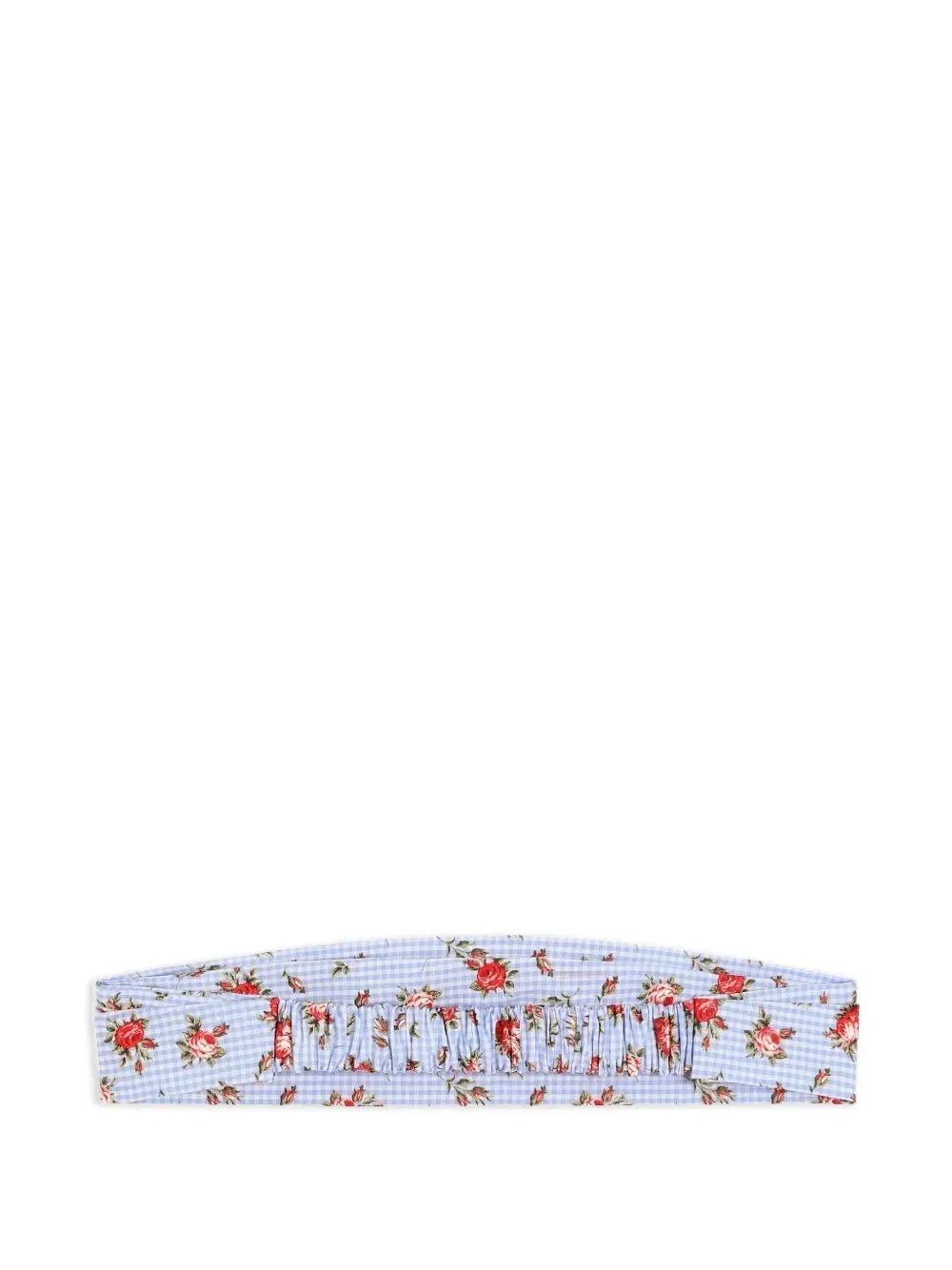 Ободок в клетку Dolce & Gabbana Kids, синий — фото 2