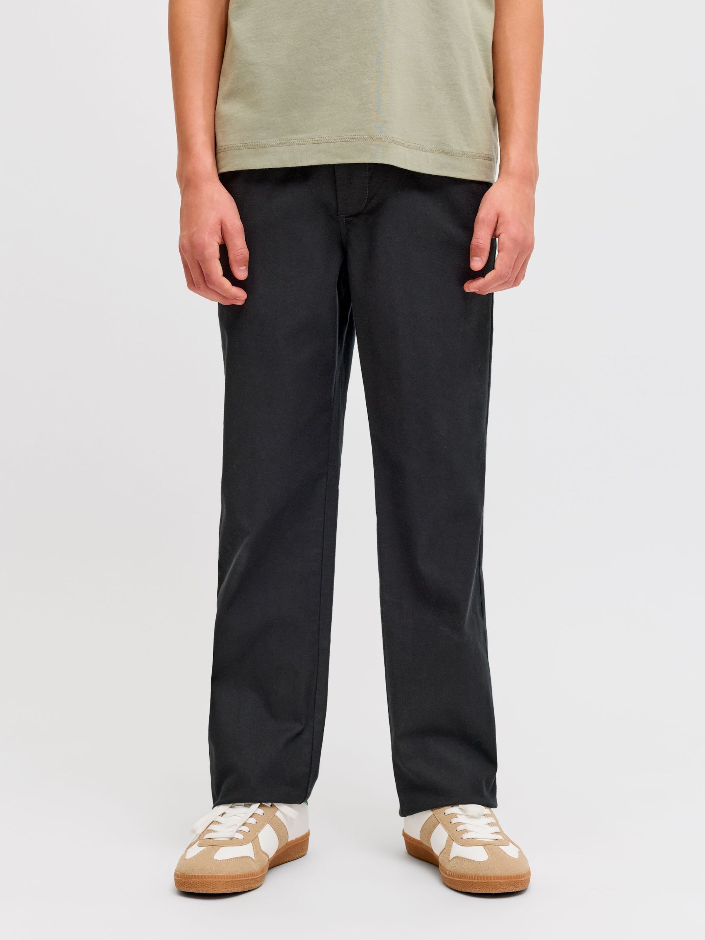 Jack & Jones Junior Широкие брюки 'JPSTKane Fury' в черном цвете — фото 3