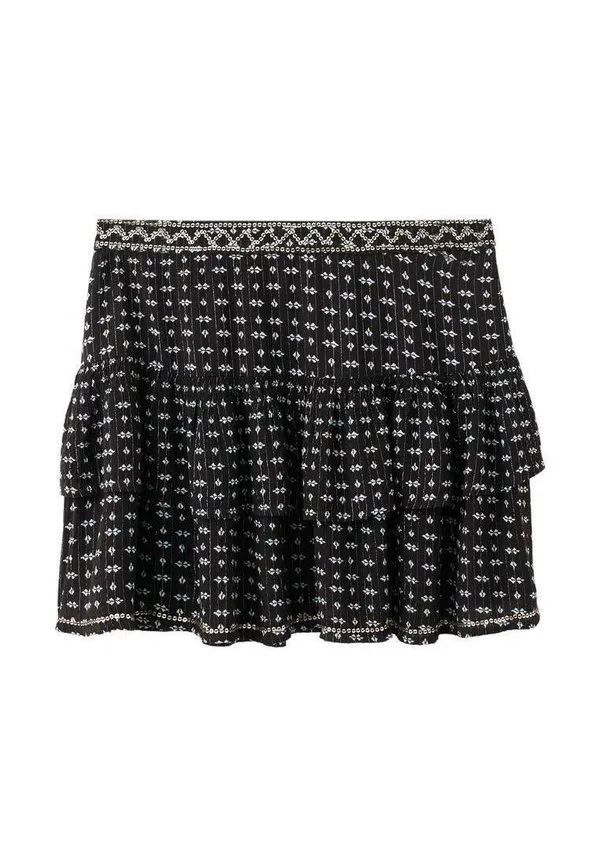 Подростковая юбка а-силуэта Mango Kids, Black — фото 4