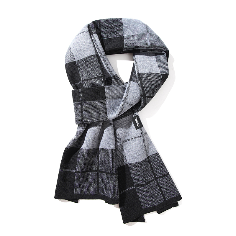 

Шарф Unisex из полиэстера 39% Jeep, черный серый plaid