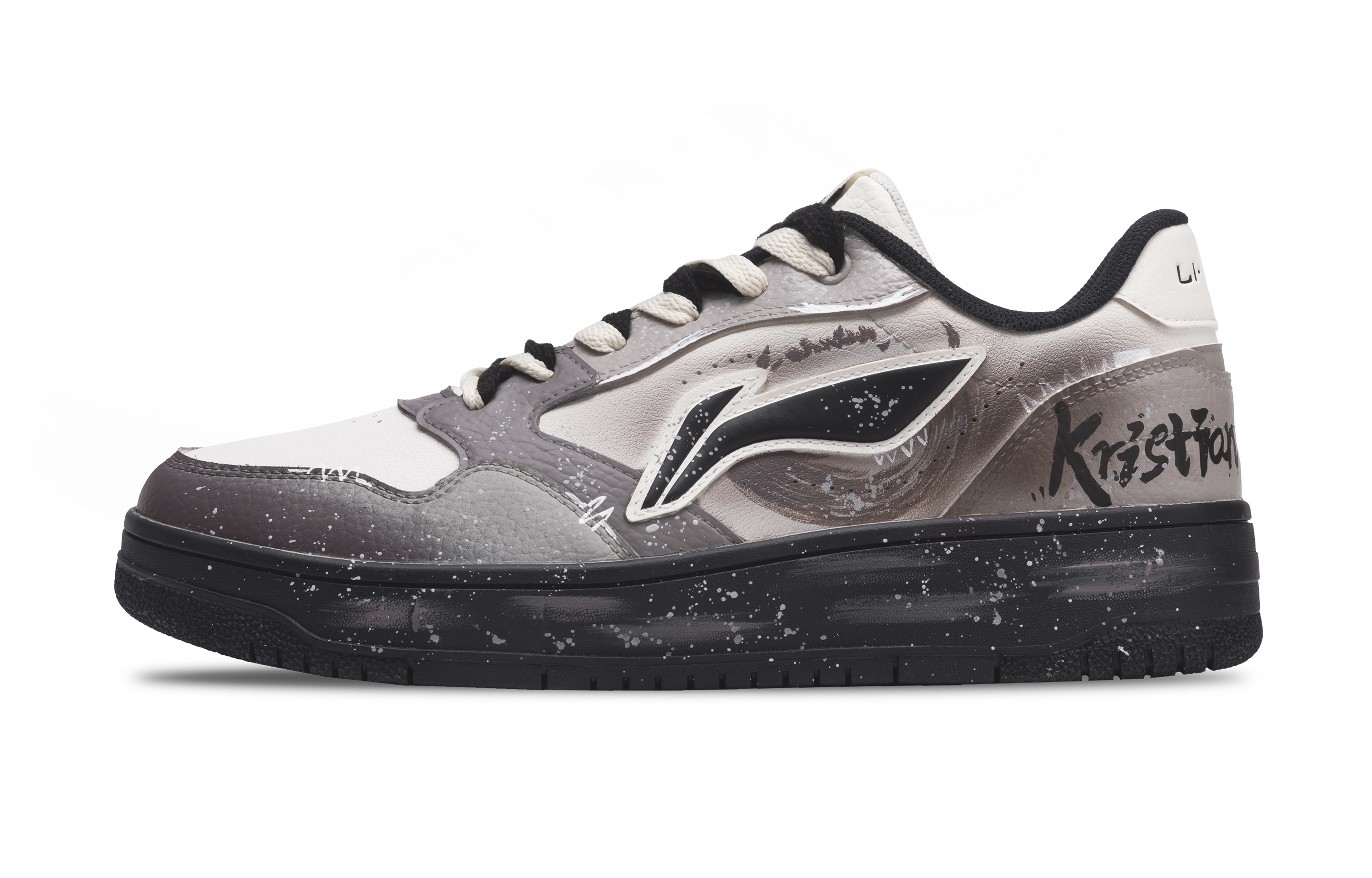 

LINING Мягкие, нескользящие, износостойкие, низкие кроссовки для скейтбординга Tianji, мужские, белые, коричневые