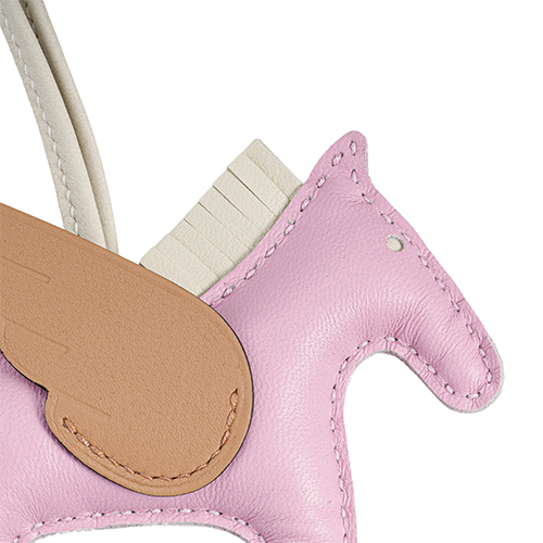 HERMES Унисекс подвеска из овчины розовая, Pink — фото 4