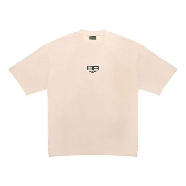 

Футболка bb paris icon t-shirt medium fit 'beige black' Balenciaga, бежевый