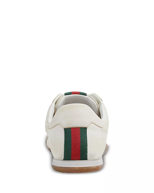 Женские кроссовки-рубашки на шнуровке Gucci, белый — фото 4