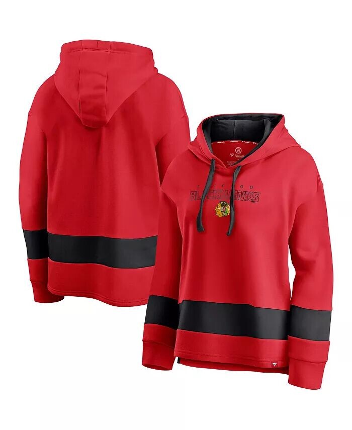

Женская толстовка с капюшоном и пуловером с цветными блоками Chicago Blackhawks Colors of Pride Fanatics, красный