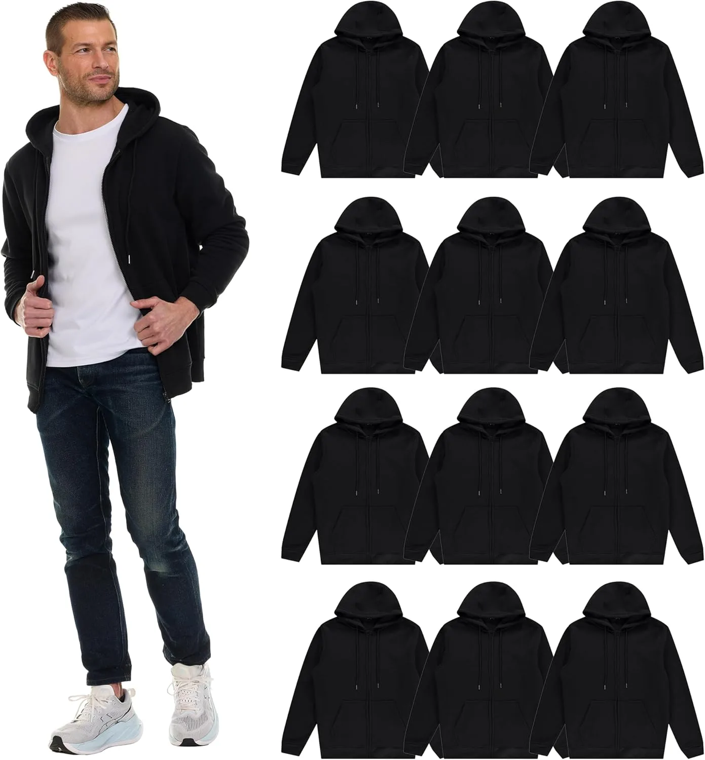 

Толстовка BillionHats с капюшоном на молнии, унисекс