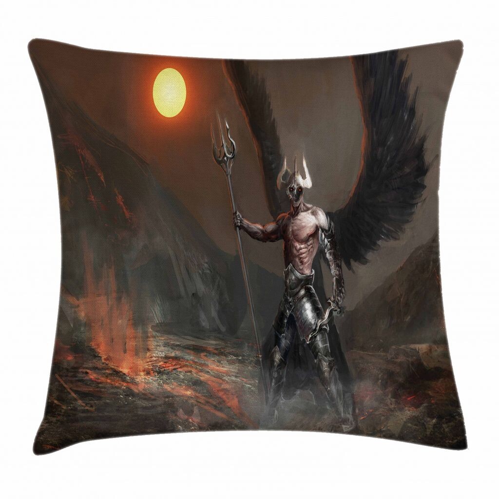 

Чехол на подушку ABAKUHAUS Fantasy, рисунок рыцаря, с молнией, моющийся, двусторонняя цифровая печать, прозрачные цвета, высококачественная ткань, 50 x 50 см, коричнево-желтый