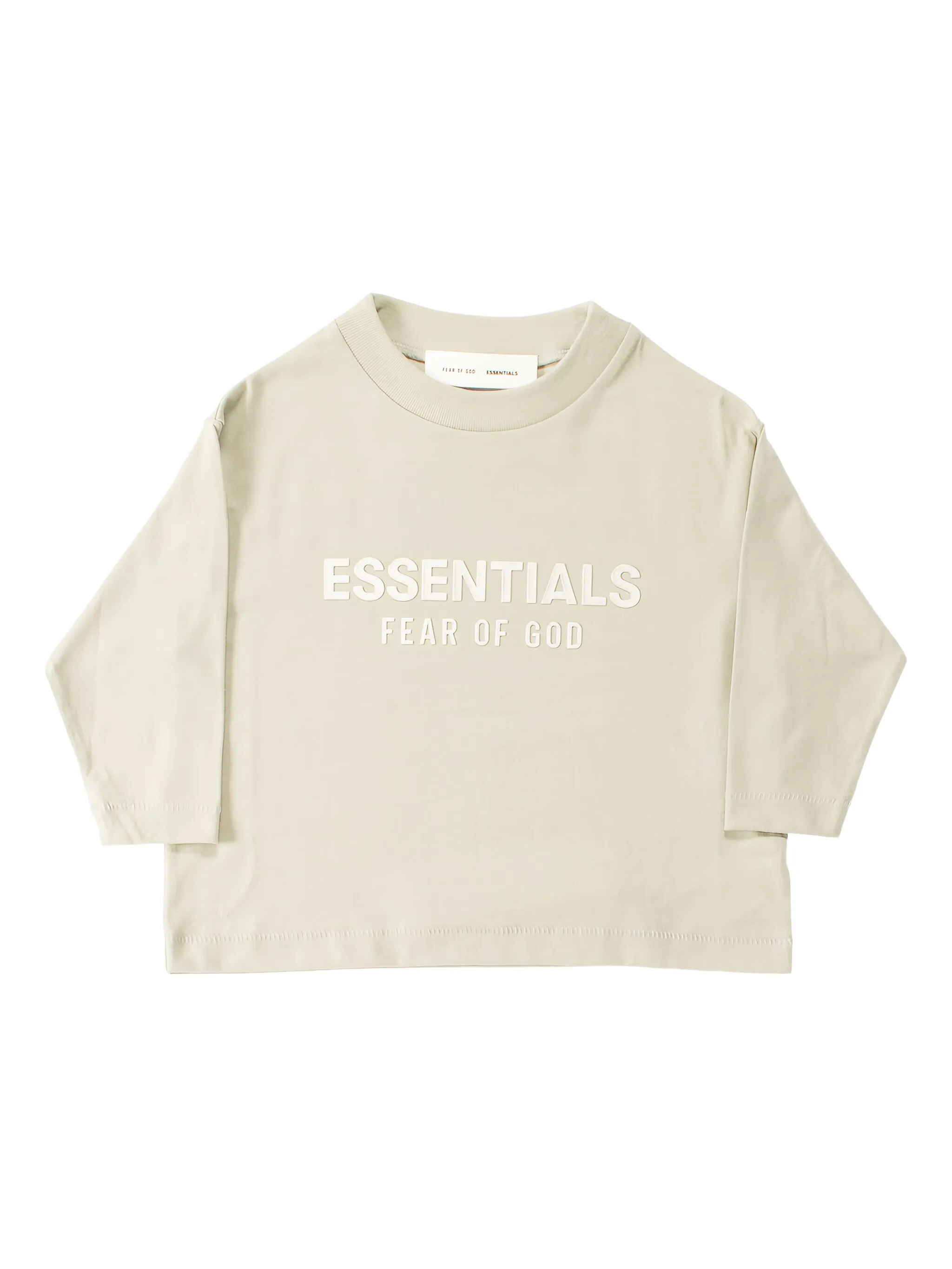 

Лонгслив с логотипом Fear Of God Essentials Kids, бежевый