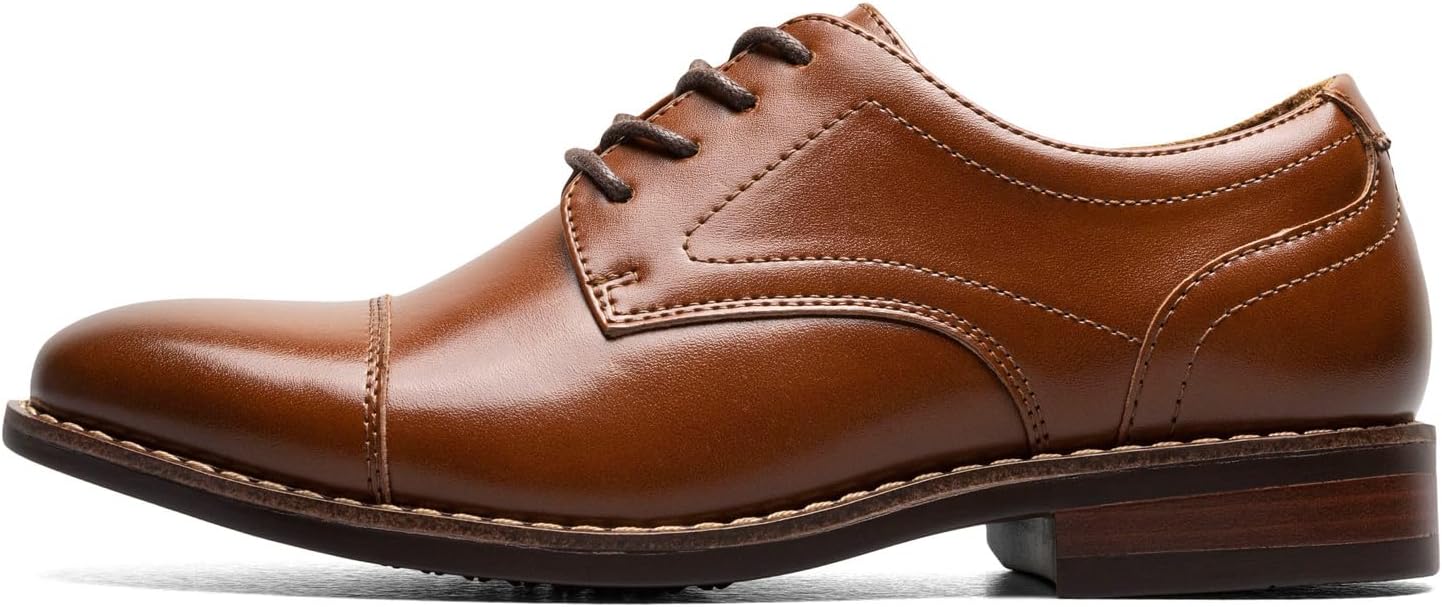 Детские оксфорды Florsheim Boys Rucci Jr. с носком-капtoe (малыш/маленький ребенок/старший ребенок), Cognac — фото 4