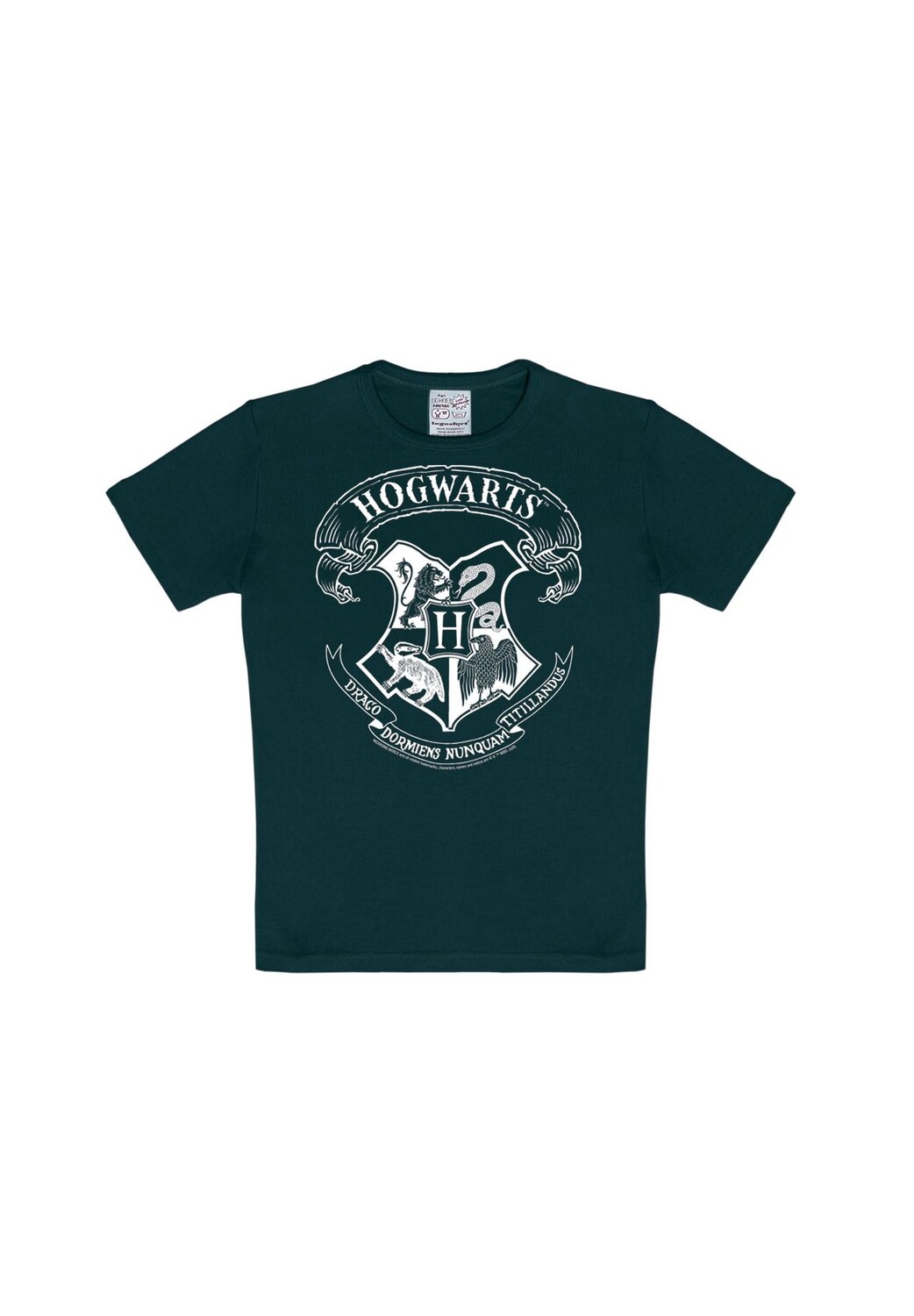 

Футболка Детская Гарри Поттер - Логотип Хогвартса (белая) LOGOSHIRT, черный