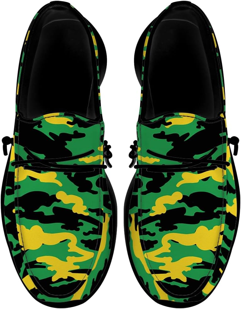 

Туфли-лоферы Quorax с ямайским флагом для мужчин и женщин, зеленый/желтый