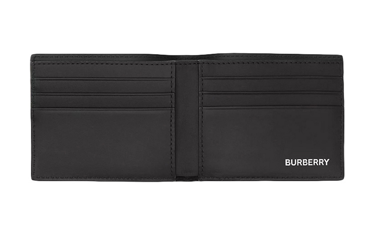 Визитница из ПВХ, кошелек мужской темный угольно-серый Burberry — фото 4