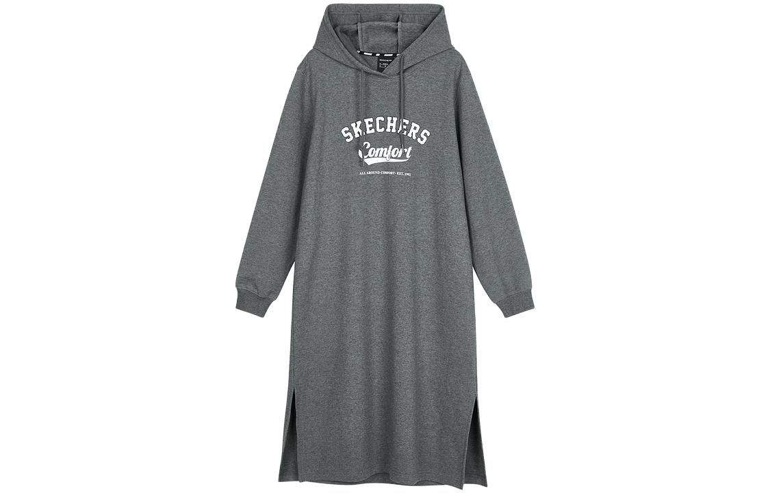 

Яркое длинное платье с длинными рукавами Skechers, смешанный вересковый серый/00TT