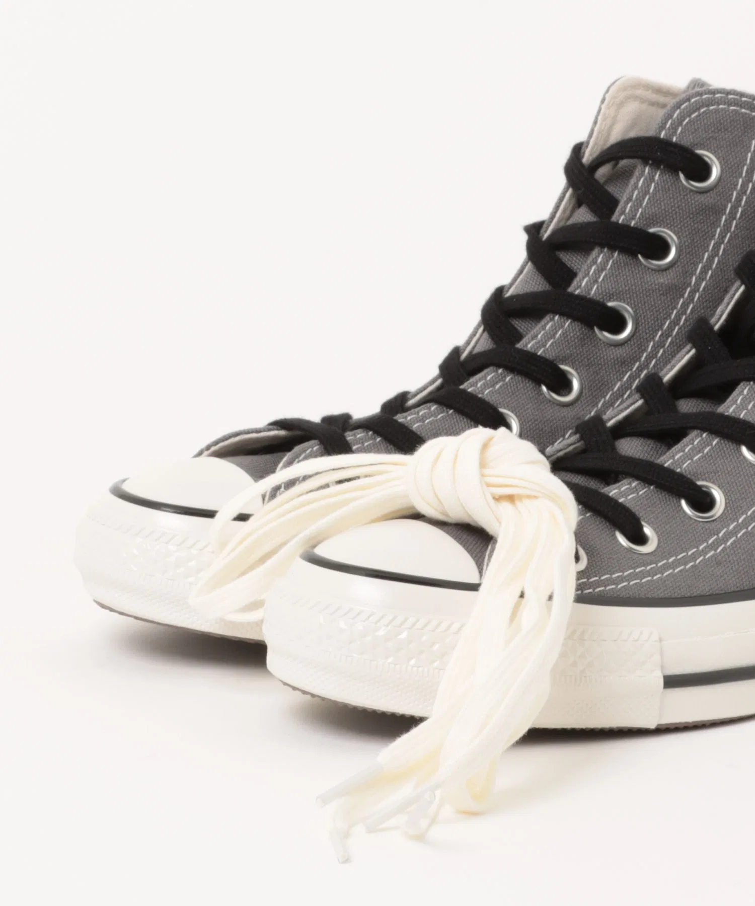 Мужские высокие кеды из хлопка Converse All Star Aged CL HI серые — фото 4