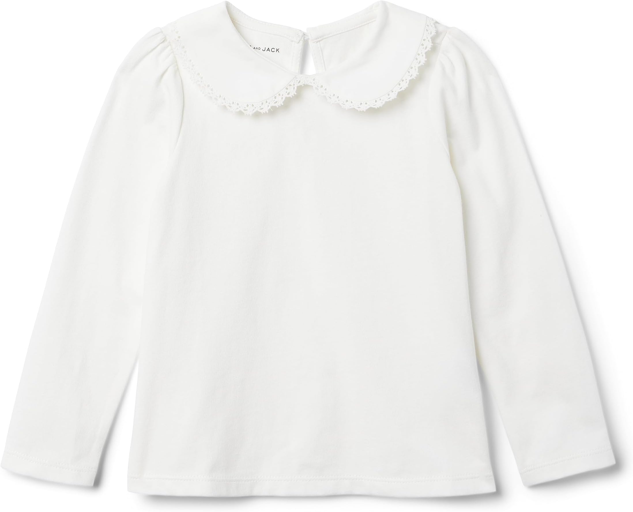 

Топ Janie and Jack Knit Collar Top, белый