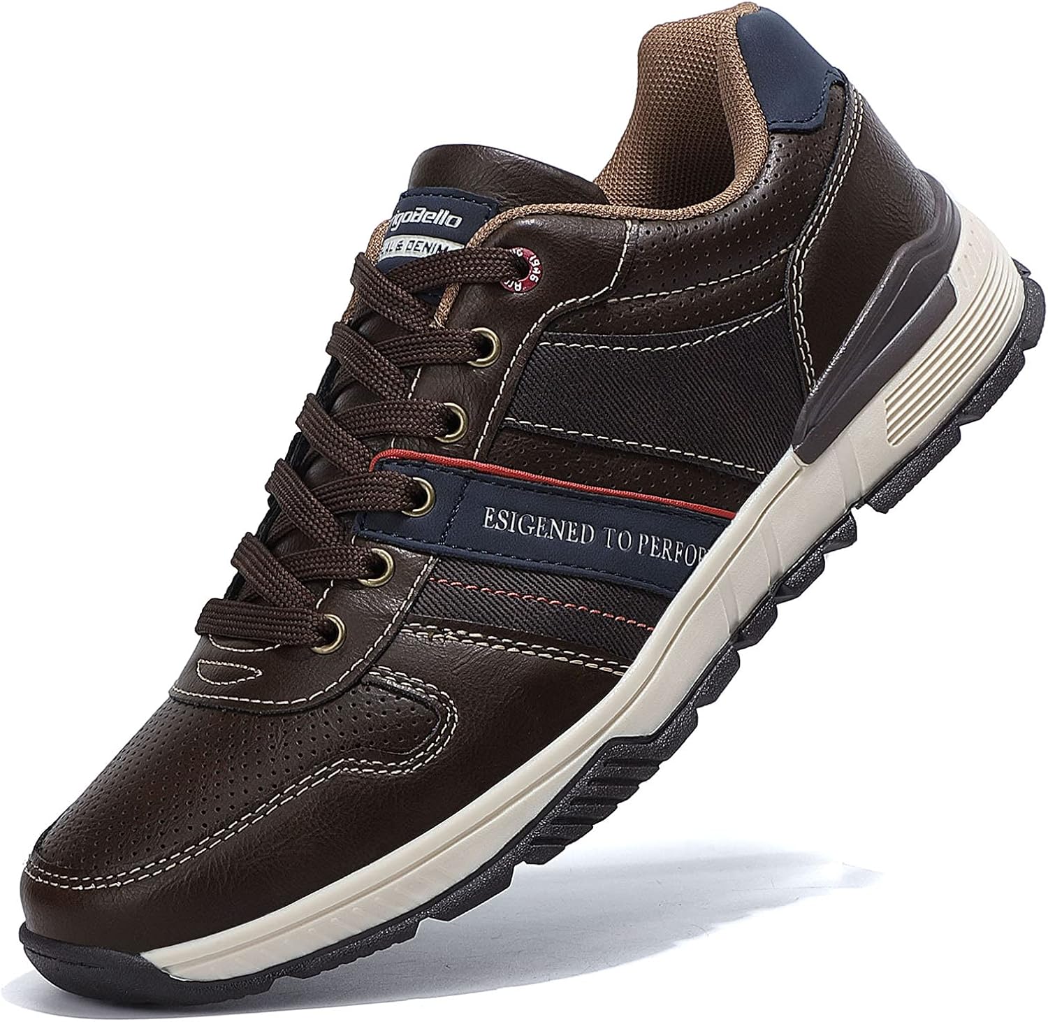 

Мужские повседневные туфли AX BOXING, модные кроссовки, дышащие, удобные для ходьбы, темно-коричневый