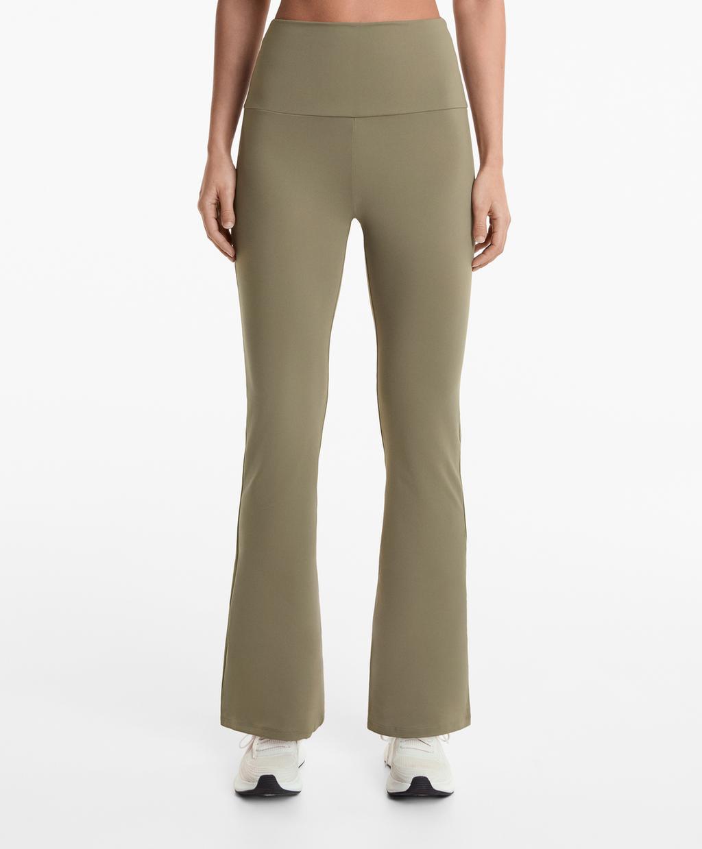 

Брюки-клеш Comfortlux с высокой посадкой Oysho, цвет Light Khaki