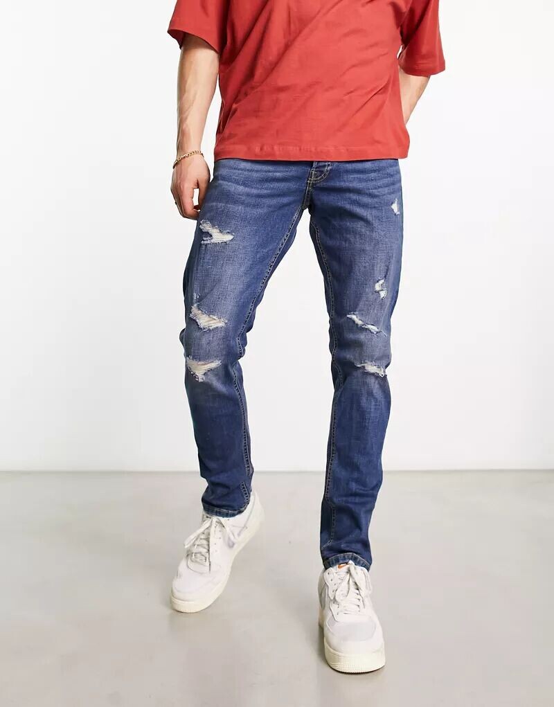 

Выцветшие синие джинсы с потертостями Jack & Jones Intelligence Glenn