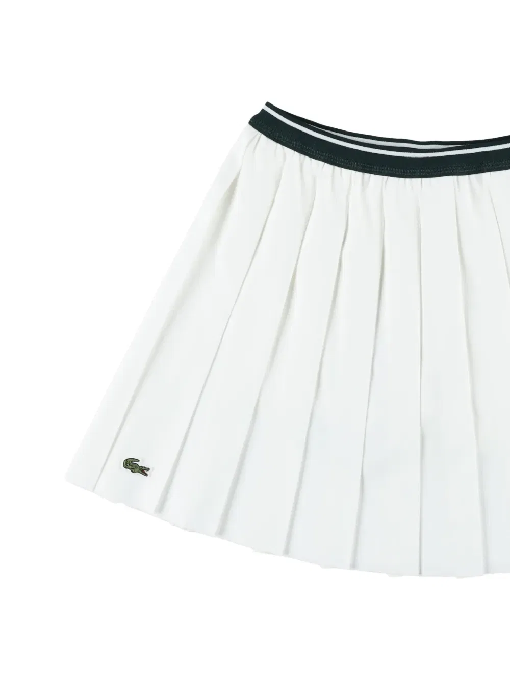 Плиссированная юбка с логотипом Lacoste Kids, белый — фото 3