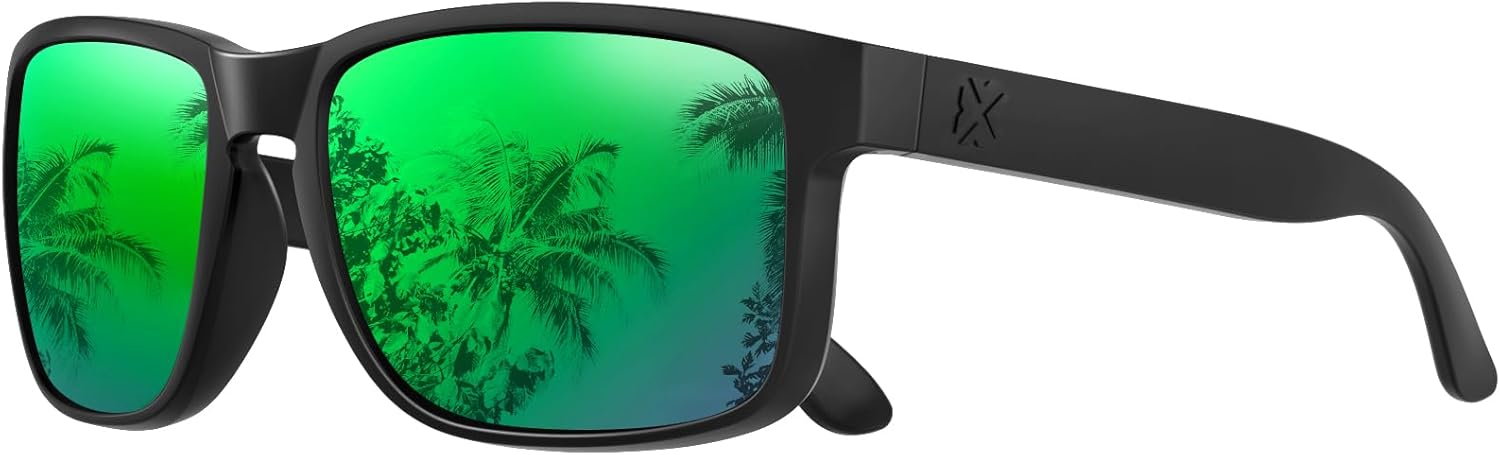 

Поляризованные солнцезащитные очки MAXJULI для мужчин и женщин, защита от УФ-излучения UV400, идеально подходят для вождения, езды на велосипеде и бега. Модель 8120, Black Frame Green Lens