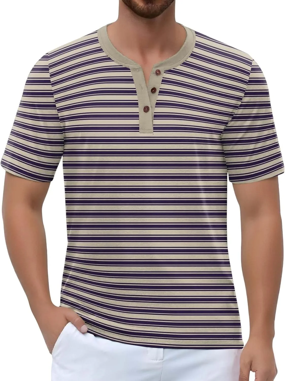 

Мужская пляжная рубашка-поло Wenkomg1 с коротким рукавом, летняя повседневная футболка на пуговицах, S-2XL