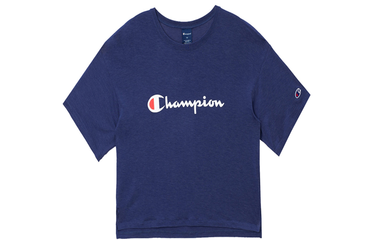 

Футболка Japan Version женская темно-синяя Champion