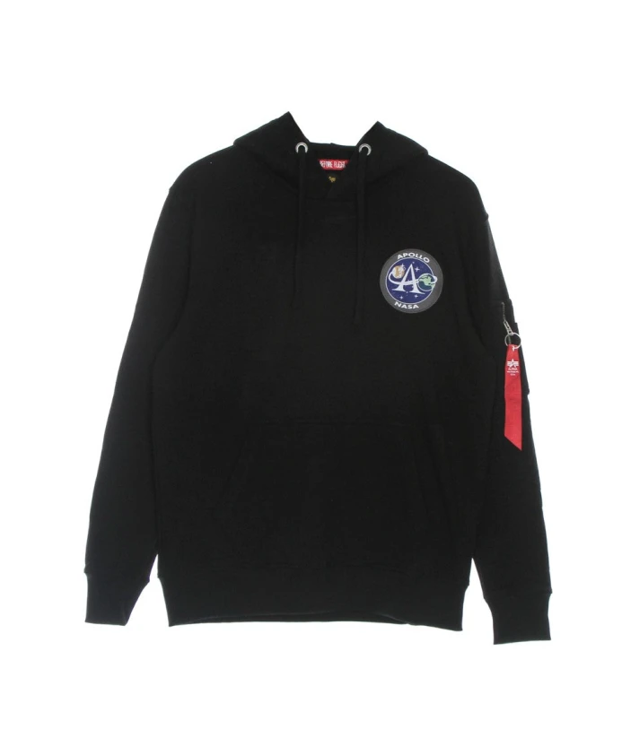 

Легкая толстовка с капюшоном "Миссия Аполлон" черного цвета. Alpha Industries, черный