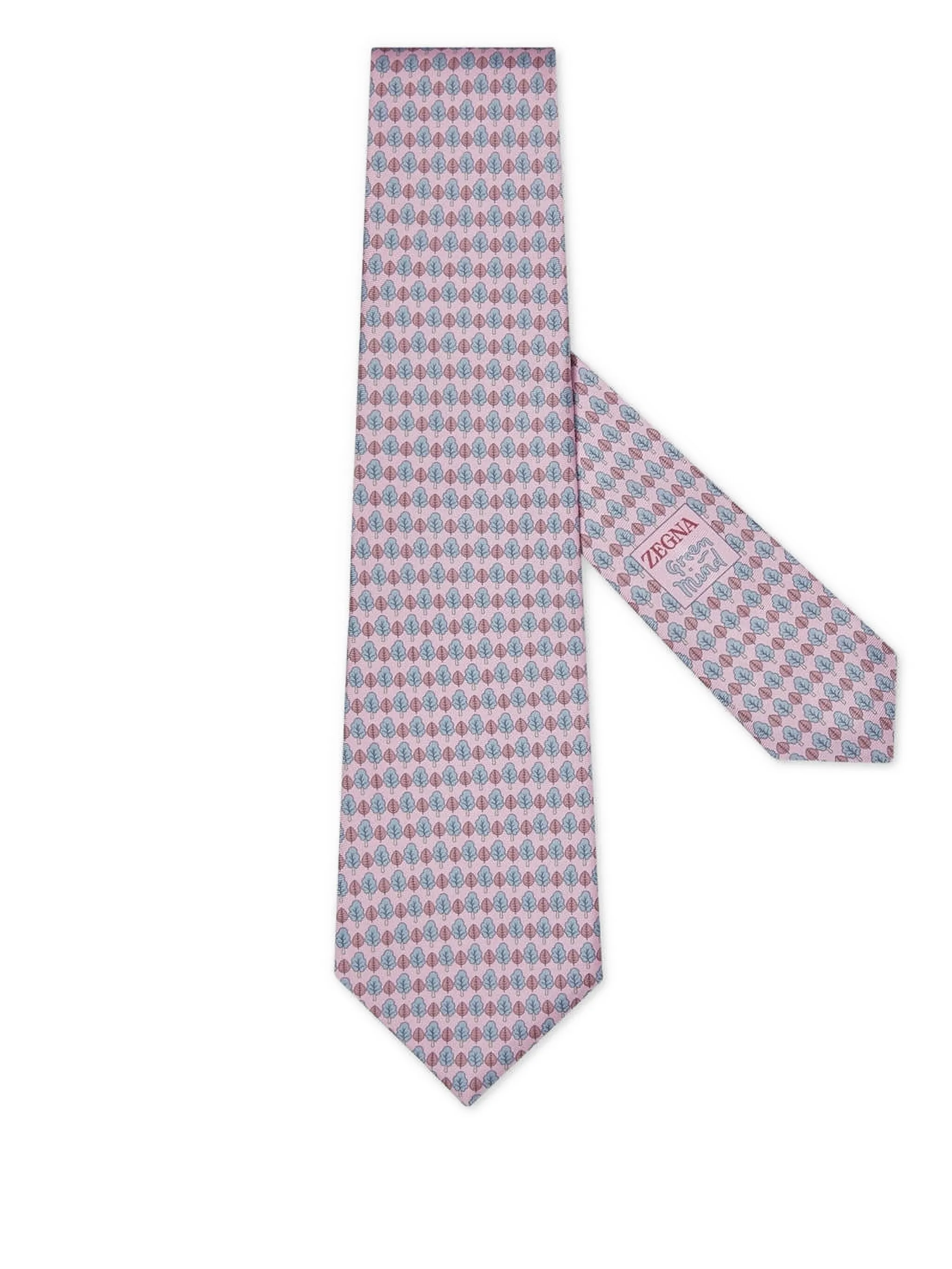 

Шелковый галстук с принтом Zegna, розовый