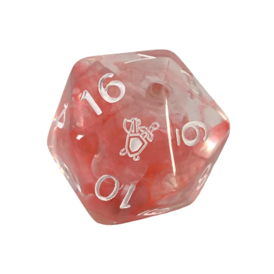 

29 мм d20 — «Решимость бойца» с символом класса, Class & Creature Dice - Singles